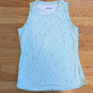 Light Blue/green  Sleeveless Top with Dots